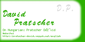 david pratscher business card